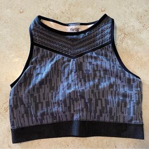 Climawear Muse Racerback Tank Sports Bra Seamless Grey/Blue Size: Small
